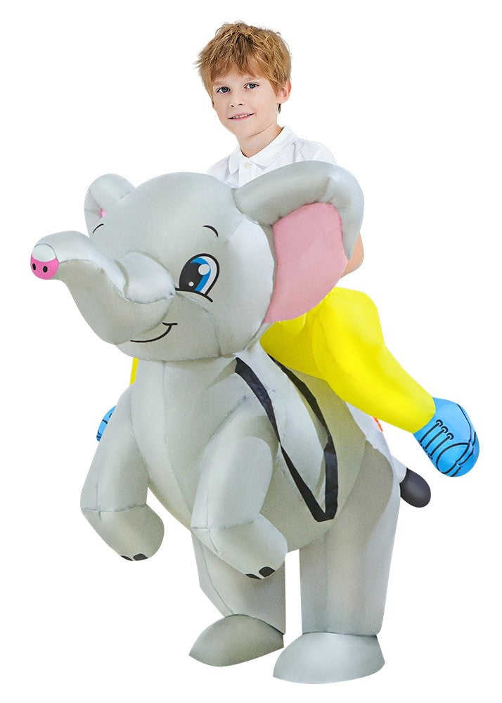 Kids Inflatable Elephant Ride-On Costume - Circus Animal Party Suit