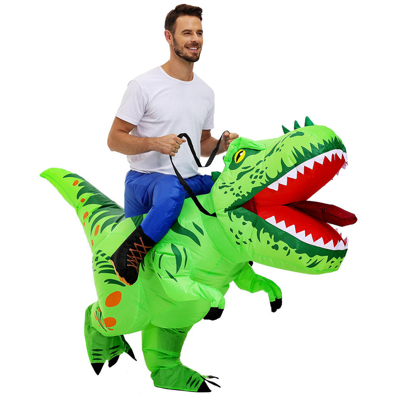 Adult Inflatable Tyrannosaurus Ride-On Costume - Dinosaur Illusion Suit