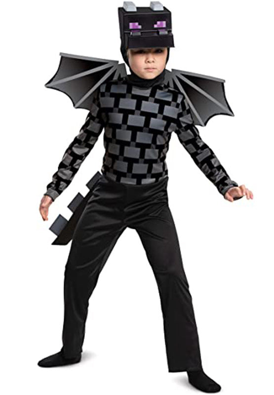 Kids Ender Dragon Pixel Costume