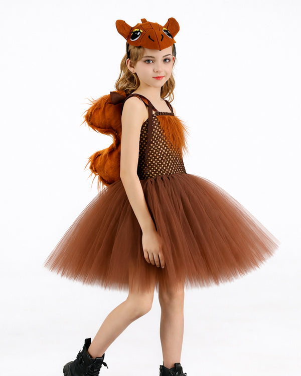 Kids camel costume tutu dress with padded hump and character headband