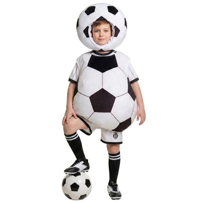 Kids Soccer Ball Costume - Padded Football Dress-Up Set