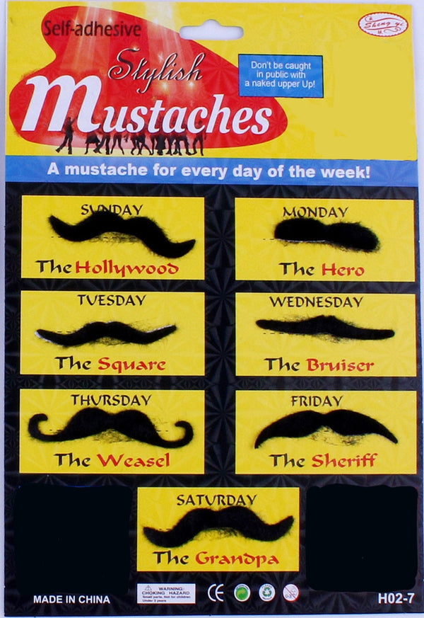black Moustache party Set