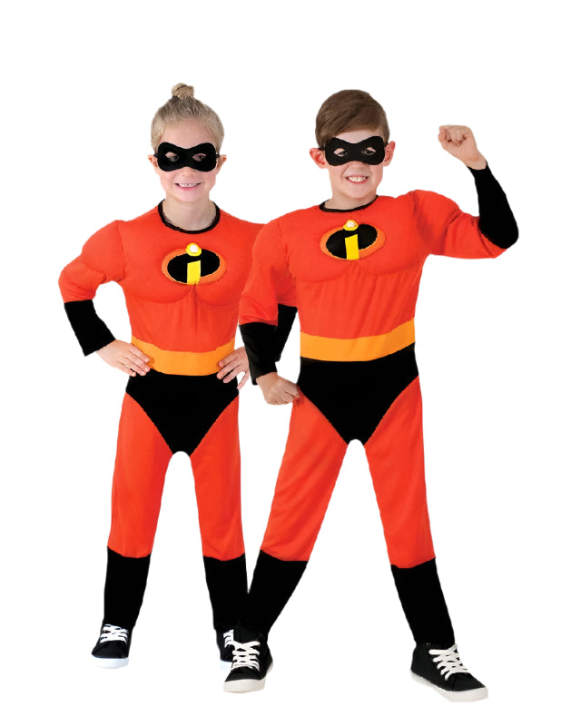 Kids Incredibles 2 Character Costume Hero Kids Jumpsuit Mask Disney Superhero