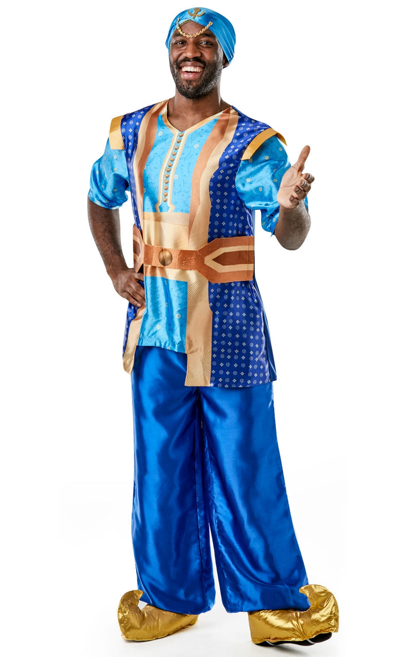 Mens Genie Aladdin Disney Live Action Halloween Fairytale Adult Costume