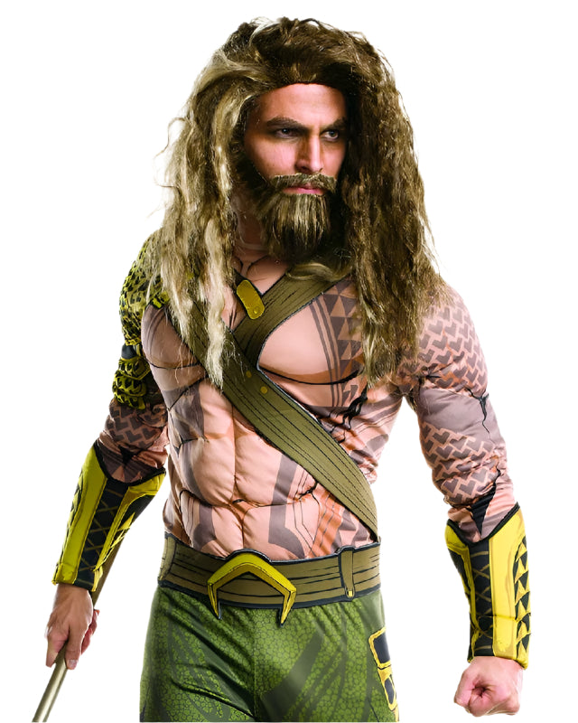 Aquaman Wig and Beard Set Justice League Superhero Mens Costume Kit