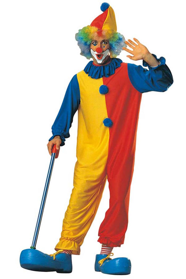 Clown Adult Fancy Dress Circus Halloween Costume Funny Dress Up Outfit