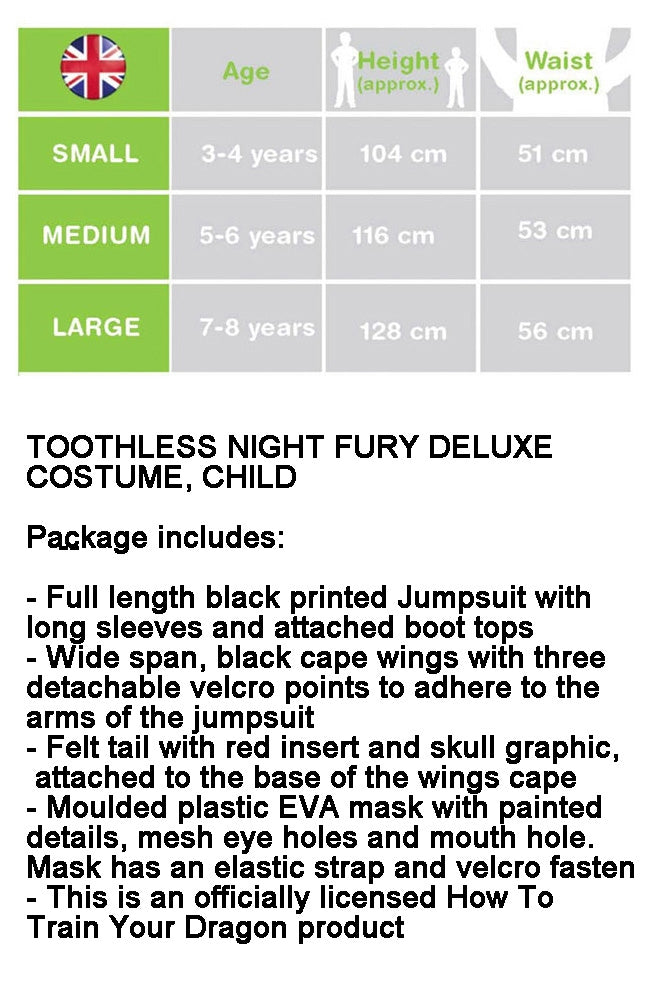 Toothless Book Week How to Train Your Dragon 3 Toothless Night Fury Child Boy Costume ...