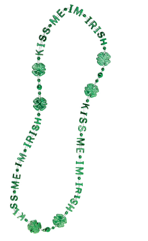 Kiss Me I'm Irish St Patrick's Day Green Beads