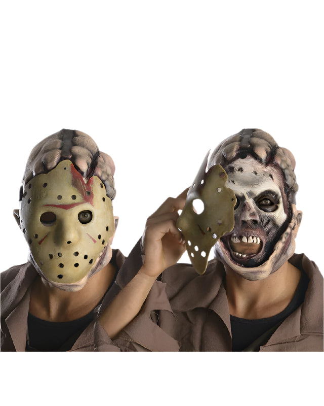 Jason Voorhees Latex Mens Halloween Double Mask Friday The 13Th Costume Accessories