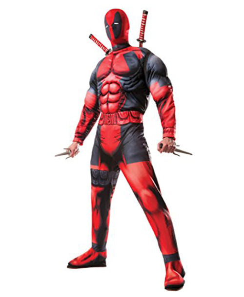 Marvel Adults Deluxe Deadpool Muscle Costume