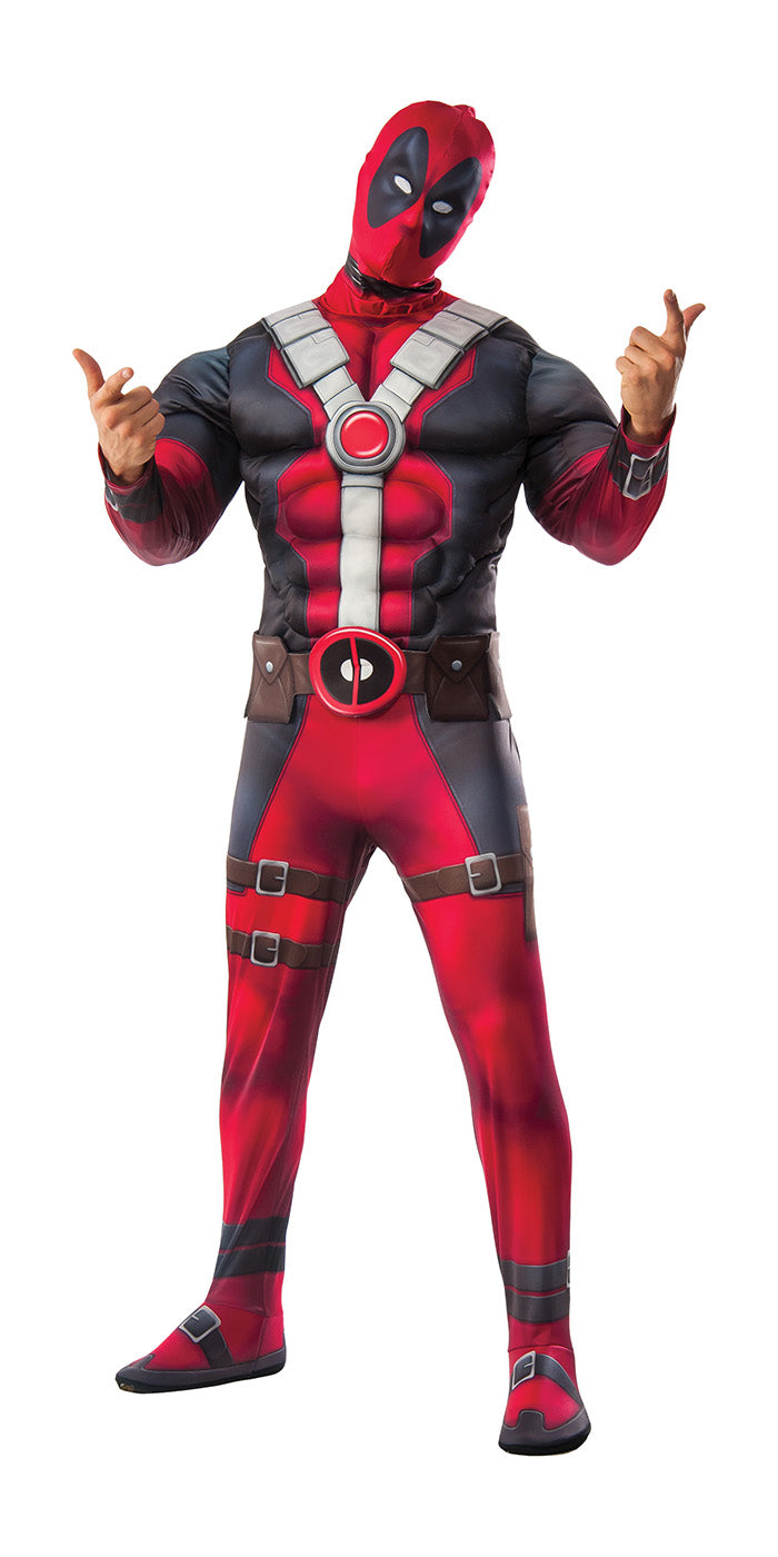 Deluxe Muscle Chest Adult Dead Pool Deadpool Costume