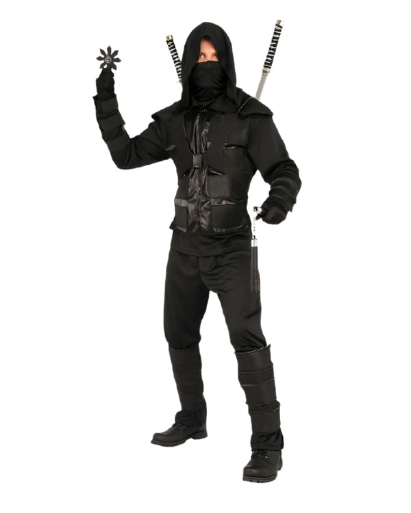 Mens Dark Ninja Karate Warrior Asian Oriental Costume