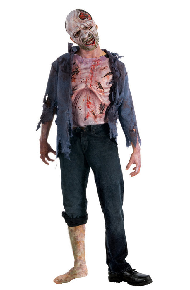 Walking Dead Teen Deluxe Decomposed Zombie Halloween Fancy Dress Costume