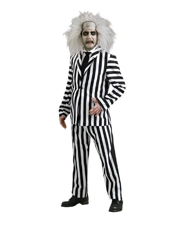 Mens Mr Beetlejuice Outfit Fancy Dress Party Dress Halloween Costume