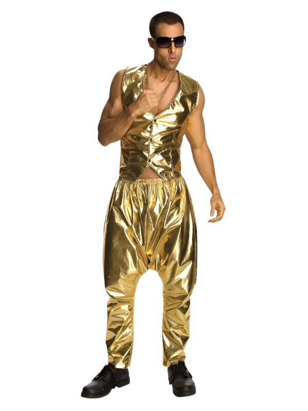 Mens Rapper Gold Pants