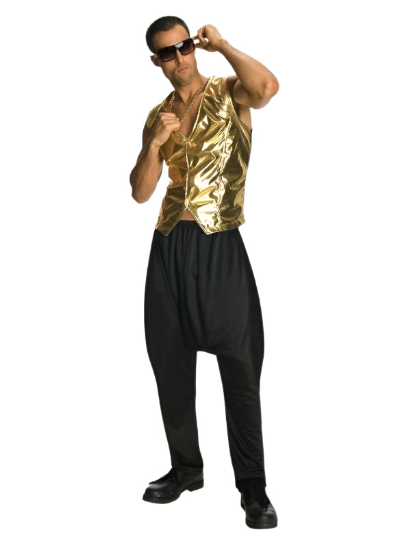 RAPPER GOLD VEST ADULT