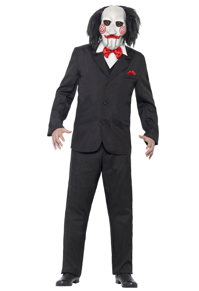 Saw Jigsaw Creepy Costume Mens Halloween Movie Horror Scary Puppet Mask