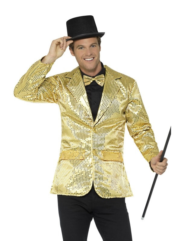 Mens Tuxedo Suit Gold Sequin Jacket Charleston 40s Dance Coats Blazers Costume