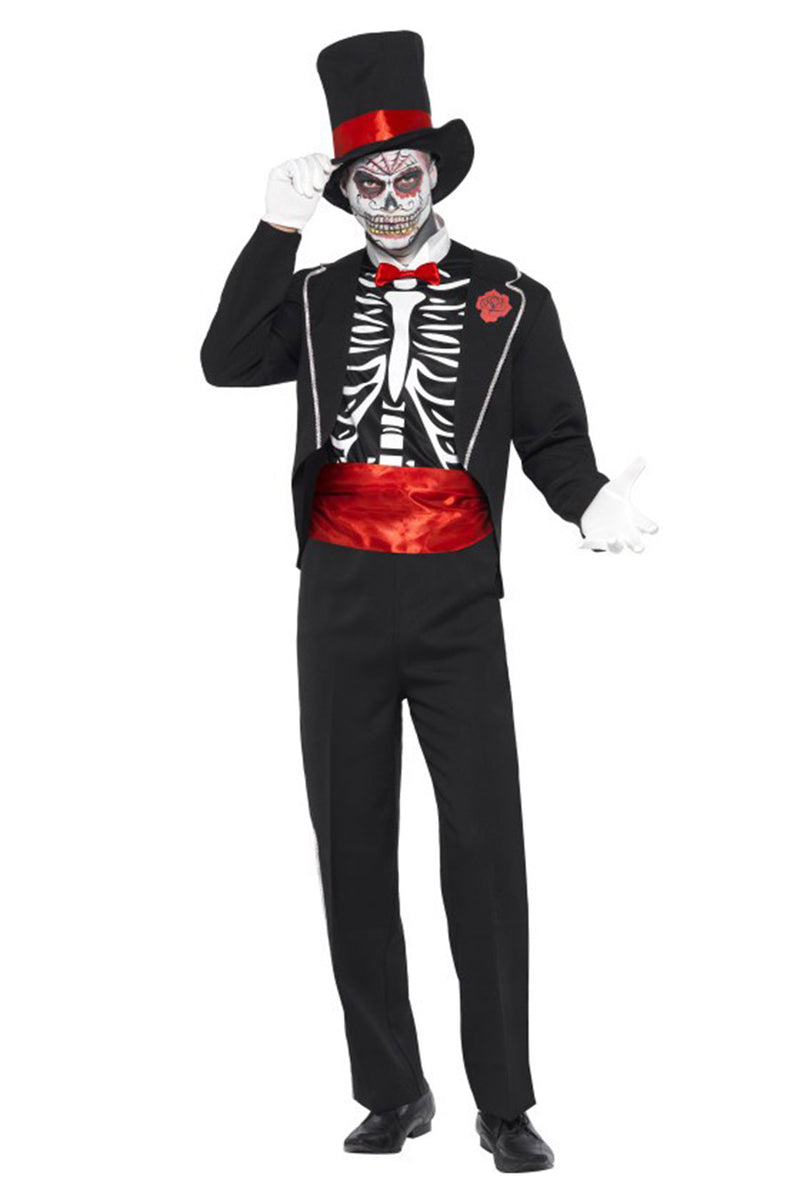 Mens Day of the Dead Skeletons Mexican Costume