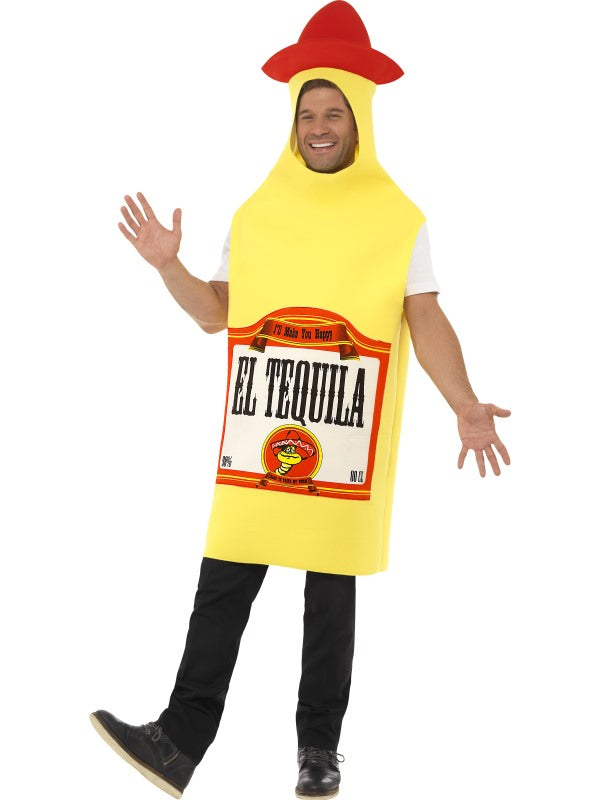 Tequila Bottle Mens Unisex Stag Night Mexican Adult Fancy Dress Costume Funny Dress Up Outfit