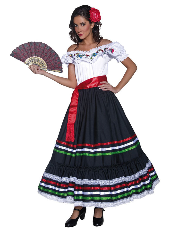 Ladies Authentic Western Senorita Traditional Costume