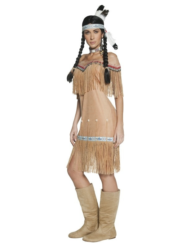 Authentic Western Indian Lady Wild West Pocahontas Squaw Costume Cowgirl