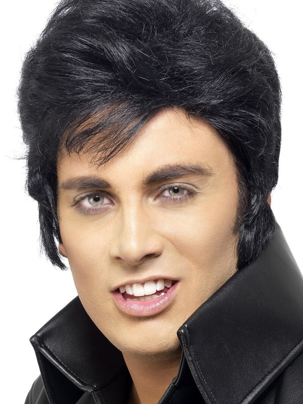 Rock Star Elvis Presley Las Vegas Wig Black Hair