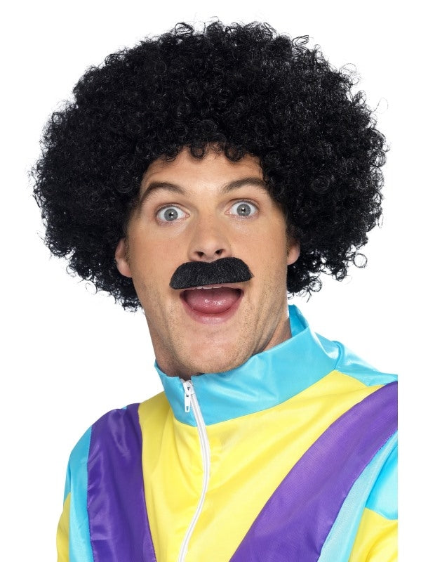 80s Scouser Liverpool Set Wig Moustache 70s Tash Funny Costume Accessory