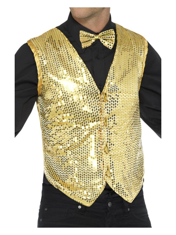 Gold Sequin Waistcoat Show Costume