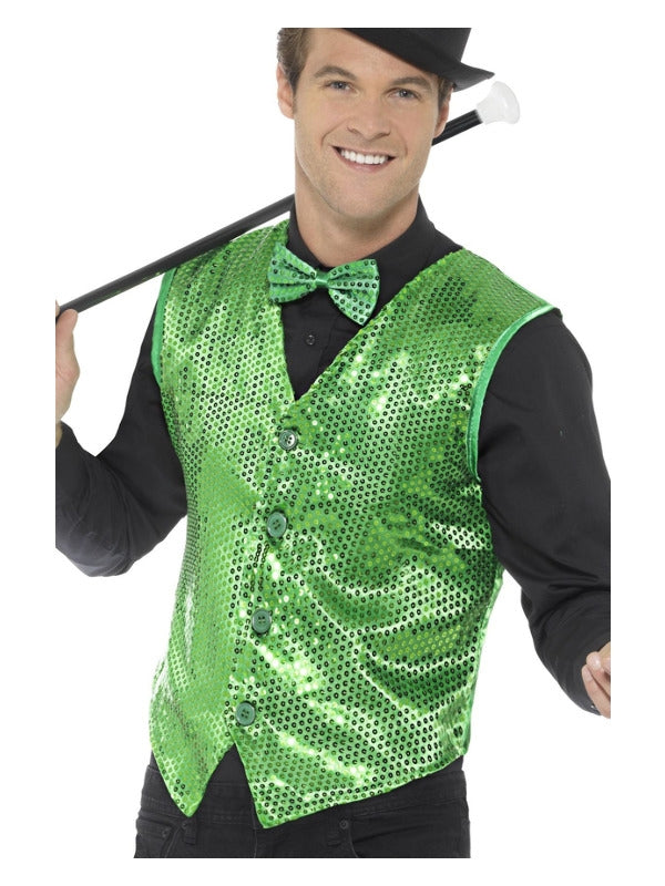 Green Sequin Waistcoat Show Costume