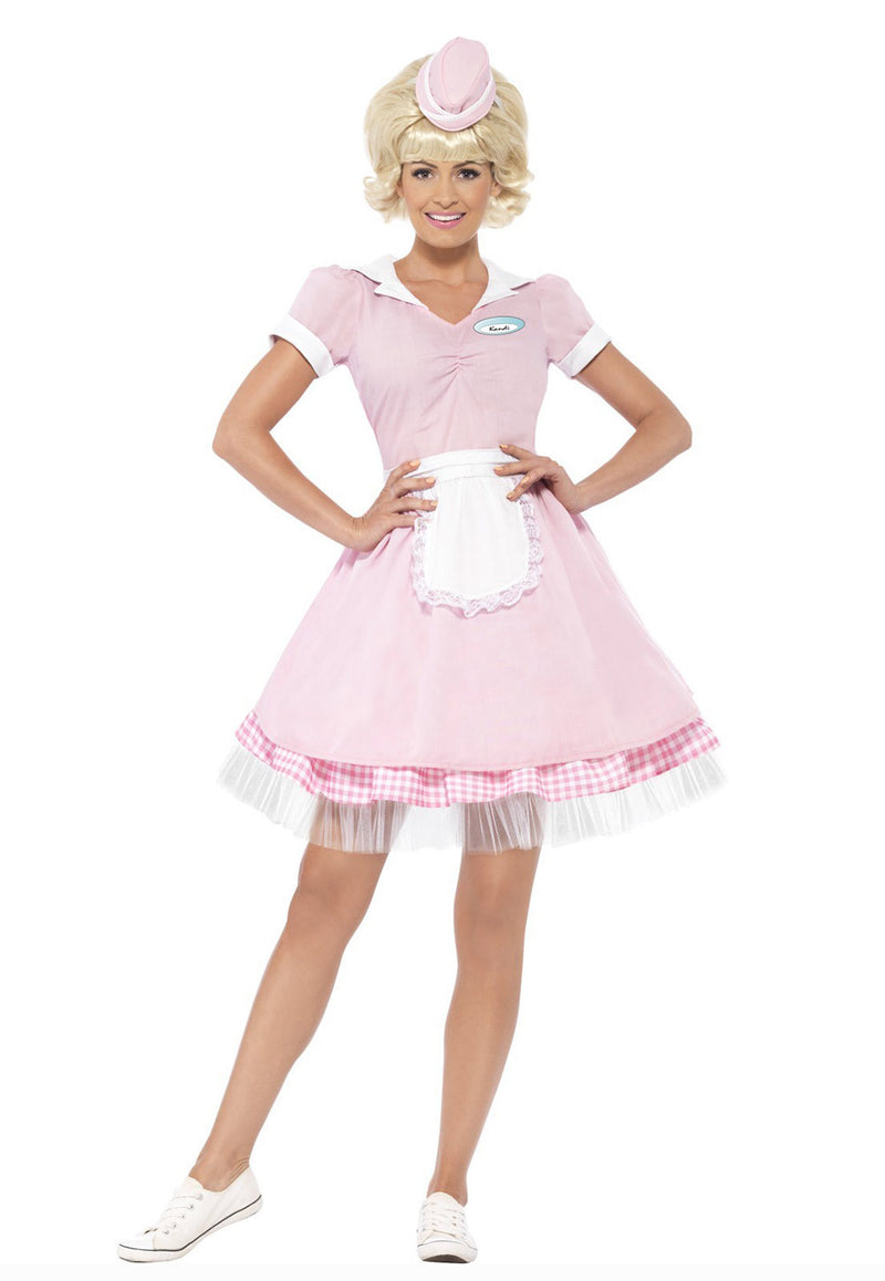 50's Diner Girl Ladies 1950s Fancy Dress Rock n Roll Grease Costume