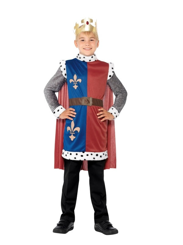 Kids King Arthur Prince Deluxe Medieval Knight Historical Fancy Dress Costume Outift Tunic