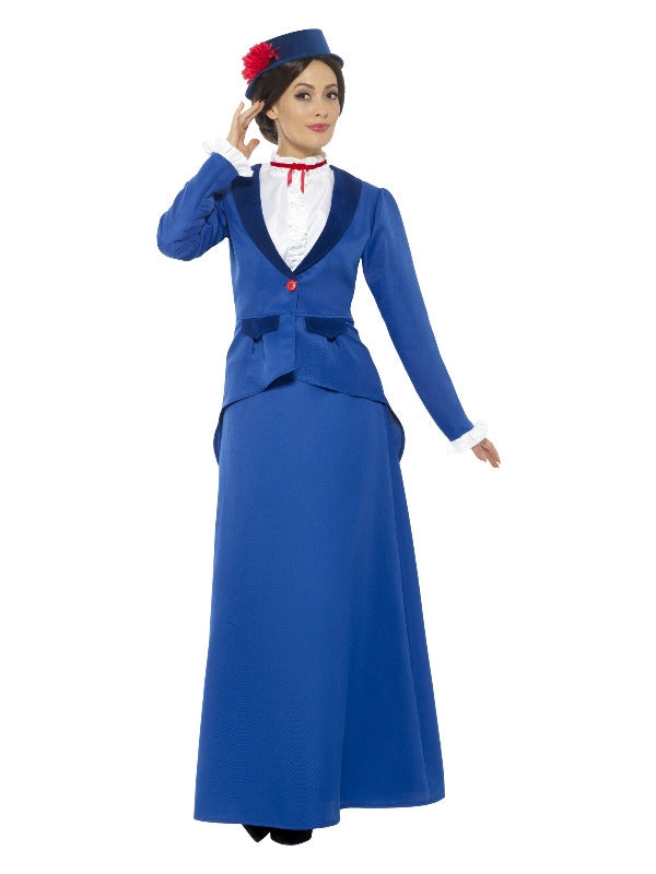 Victorian Nanny Costume, Blue with Jacket