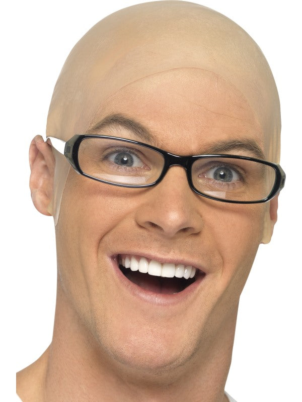 Unisex Funny Skinhead Party Dress Bald Head Fancy Cosplay film latex Skin Wig Cap Fake