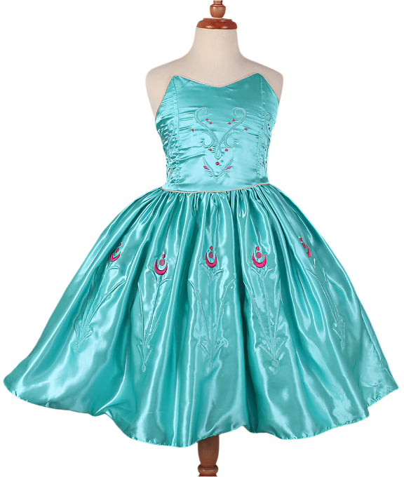 Girls Frozen Elsa Queen Fancy Dress Costume