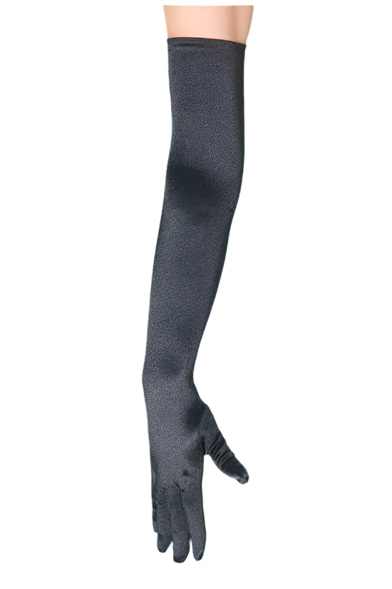 New black satin Lycra Gloves