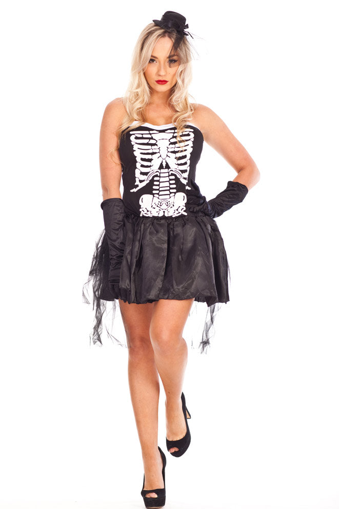 Ladies Skull Halloween Vampire Costume