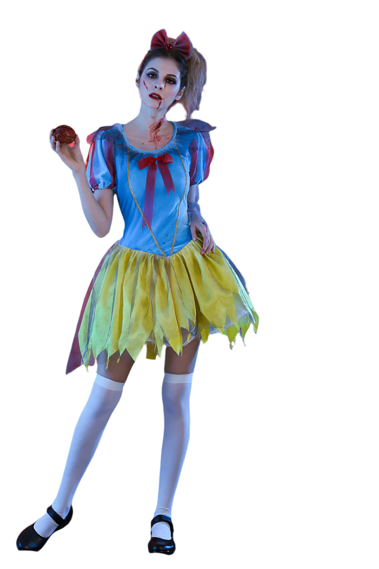 Ladies Zombie Snow White Halloween Bloody Costume