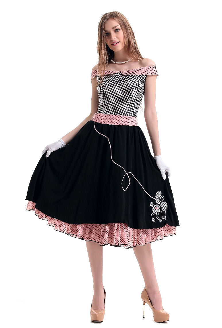 1950s Grease Bopper Poodle Pin Up Costume