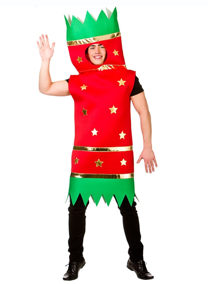 Adult Funny Novelty Unisex Christmas Xmas Cracker Bon Bon Outfit Tabard Costume
