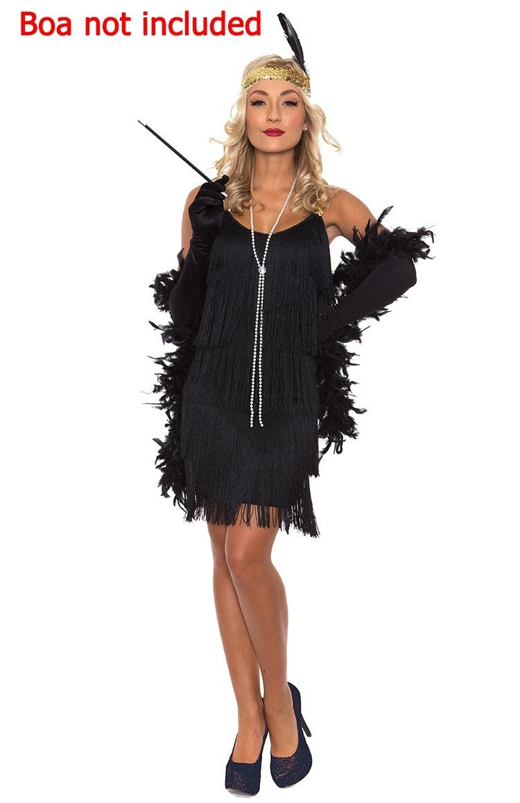 Ladies 20s Charleston Flapper Black Chicago Costume