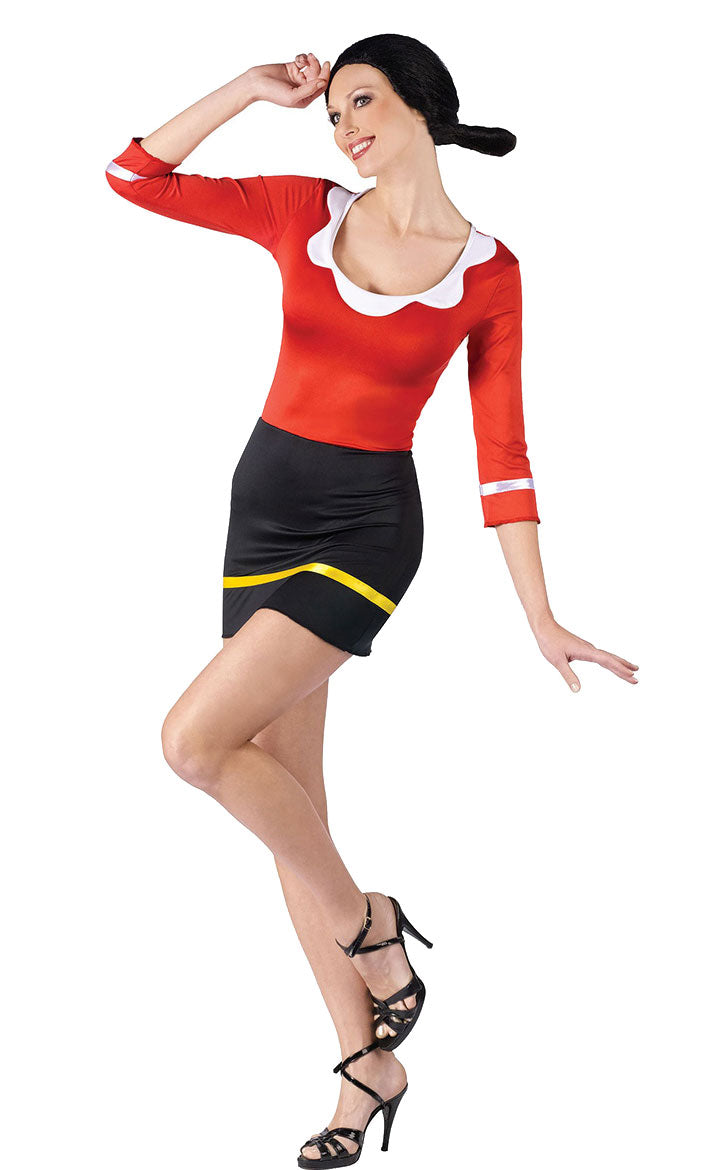Women Olive Oyl Popeye Halloween Costume