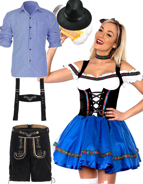 Couples Oktoberfest Beer Maid Wench Costume