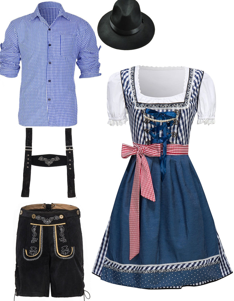 Couple Oktoberfest German Wench Costume