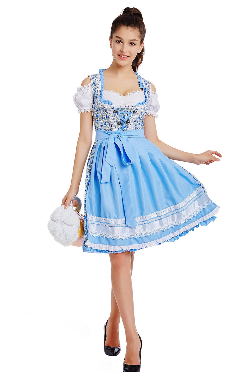 Adult Blue Bavarian Beer Maid Costume