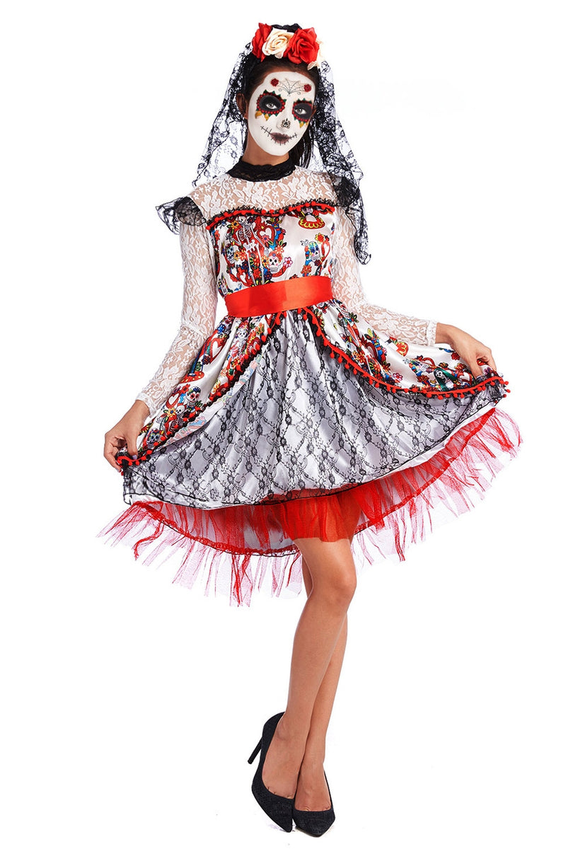 Ladies Day of the Dead Sugar Skull Halloween Costume