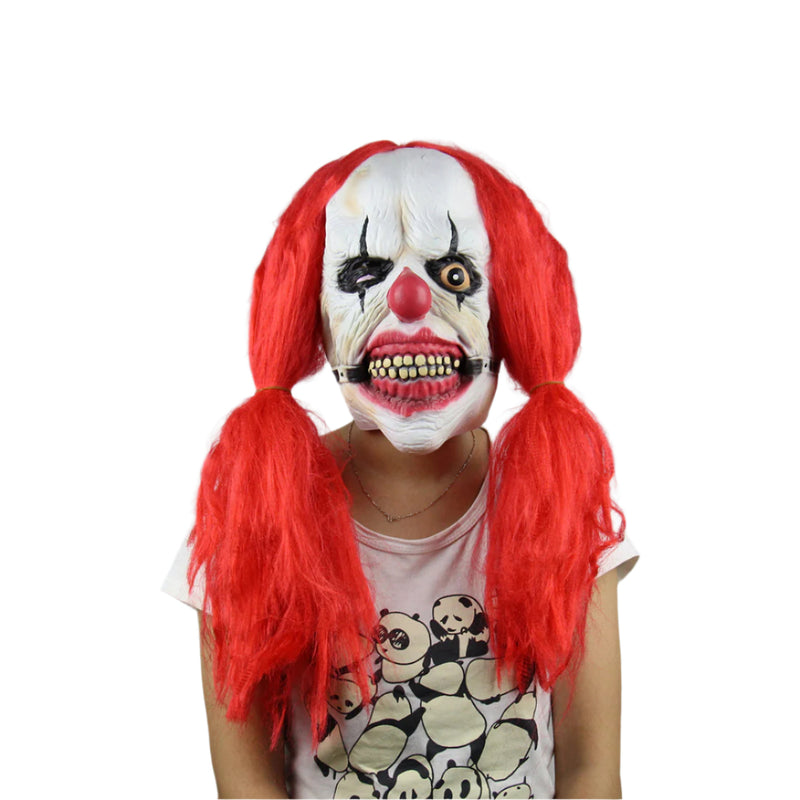 Halloween Prank Horror Scary Movie Rubber Latex Twisty Clown Overhead Mask