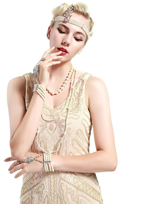 Pearl 20s Headband Vintage Great Gatsby Flapper Headpiece