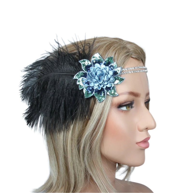 Ladies 20s Headband Gangster Flapper Headpiece