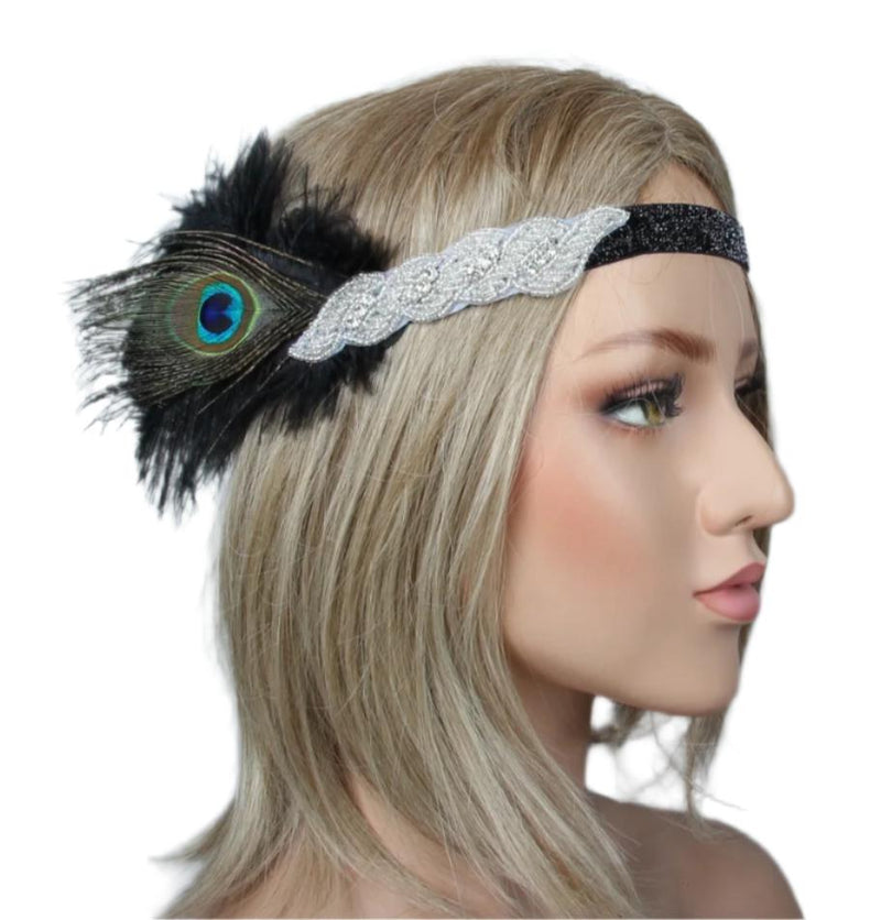 Adult 20s Feather Flapper Headpiece